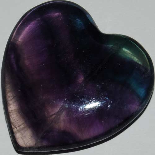 Rainbow Fluorite Heart #15