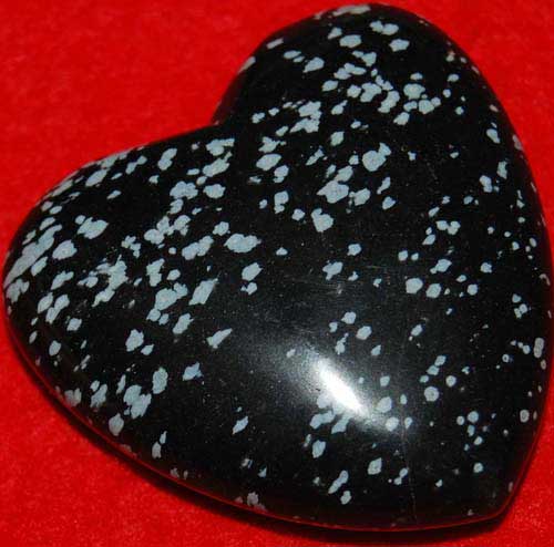 Snowflake Obsidian Heart #1