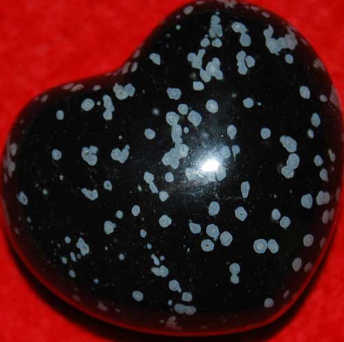 Snowflake Obsidian Heart #2