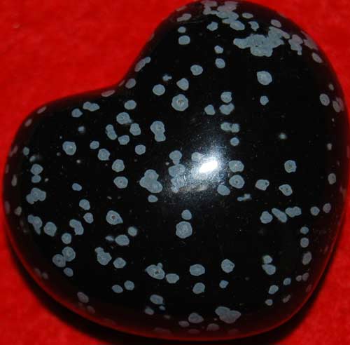 Snowflake Obsidian Heart #3