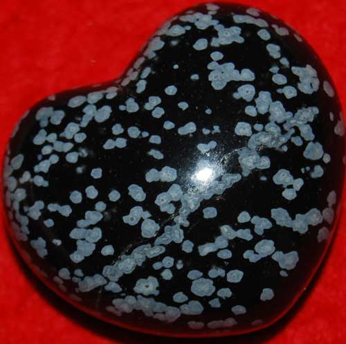 Snowflake Obsidian Heart #5