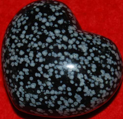 Snowflake Obsidian Heart #7