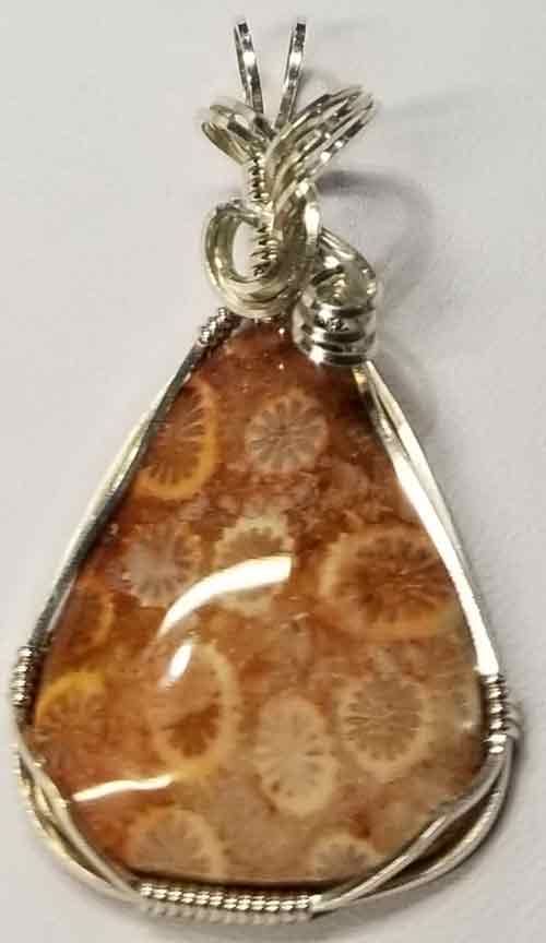 Fossil Coral Pendant #1