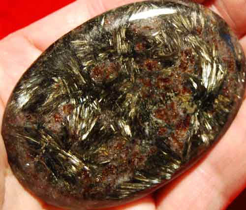 Arfvedsonite Soap-Shaped Palm Stone #18