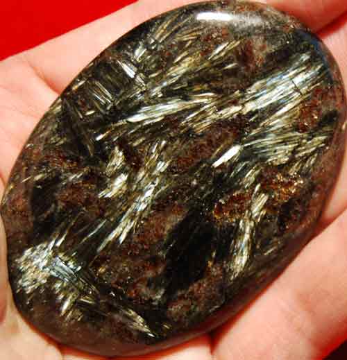 Arfvedsonite Soap-Shaped Palm Stone #19
