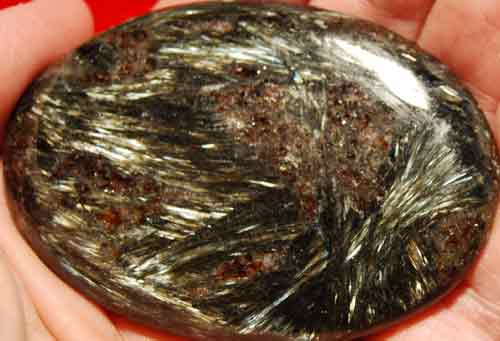 Arfvedsonite Soap-Shaped Palm Stone #21