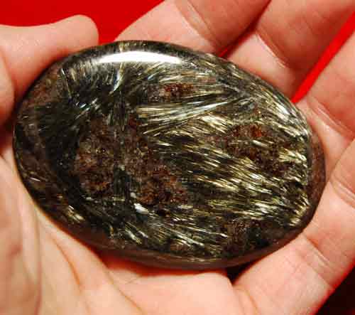 Arfvedsonite Soap-Shaped Palm Stone #21