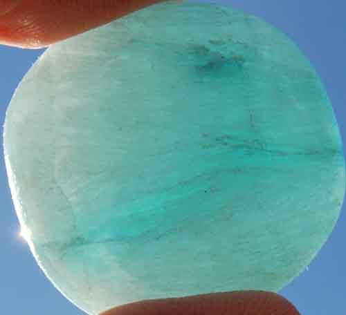 Blue Aragonite Palm Stone #14