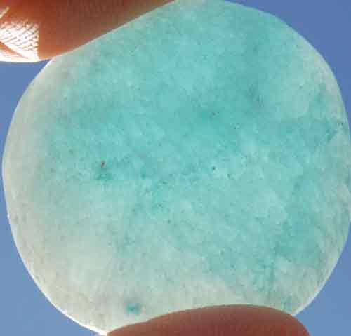 Blue Aragonite Palm Stone #3