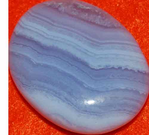 Blue Lace Agate Palm Stone #26