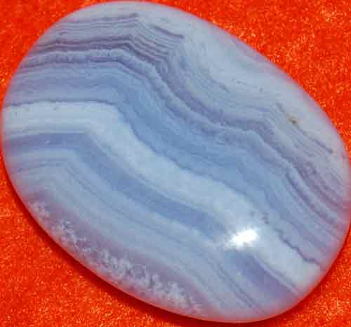 Blue Lace Agate Palm Stone #28