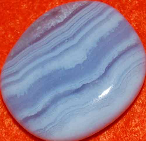Blue Lace Agate Palm Stone #34