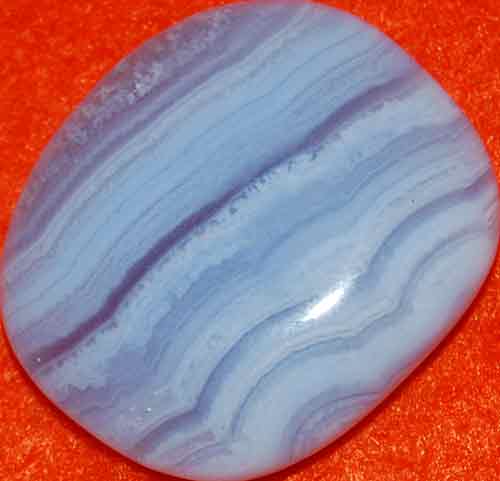 Blue Lace Agate Palm Stone #38