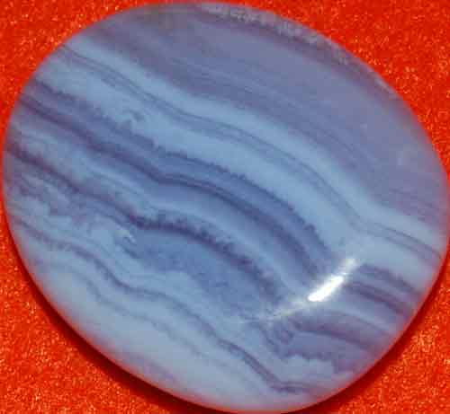 Blue Lace Agate Palm Stone #40