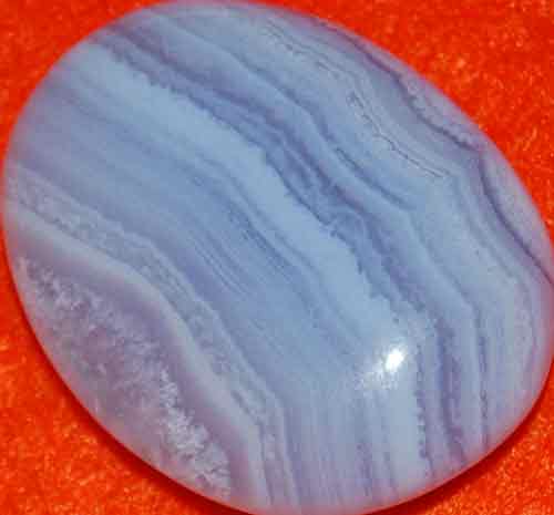 Blue Lace Agate Palm Stone #43