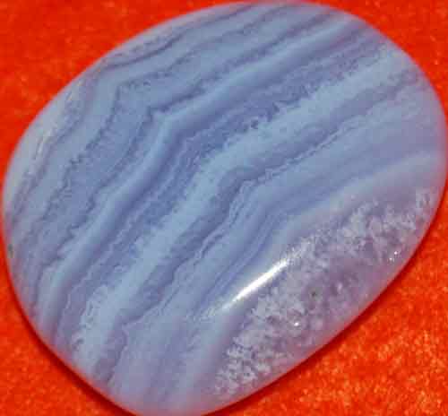 Blue Lace Agate Palm Stone #45