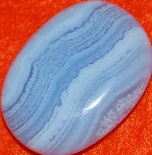 Blue Lace Agate Palm Stone #48