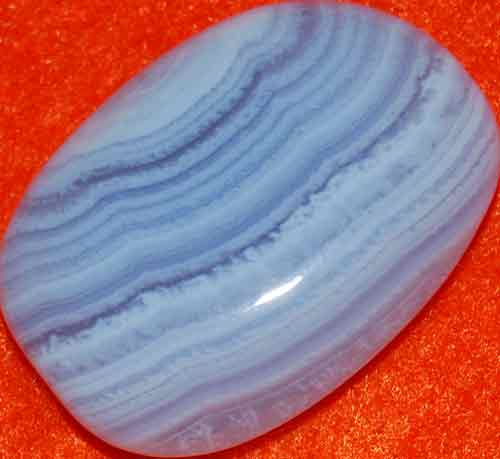 Blue Lace Agate Palm Stone #49