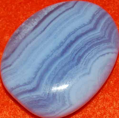 Blue Lace Agate Palm Stone #50