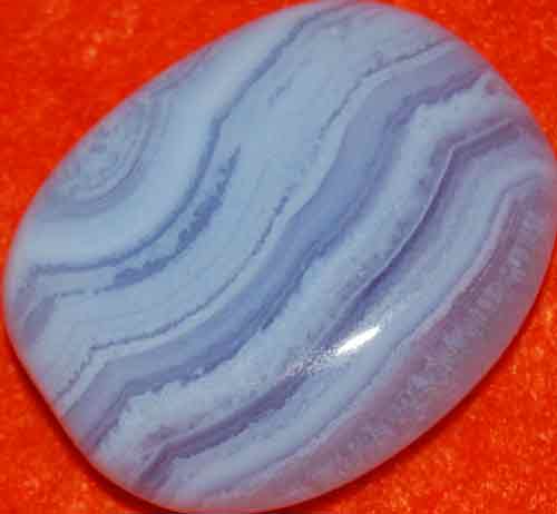 Blue Lace Agate Palm Stone #52
