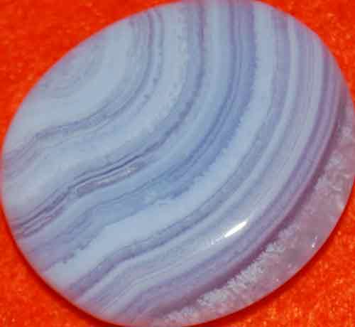 Blue Lace Agate Palm Stone #55