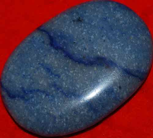 Blue Quartz Soap-Shaped Palm Stone #12