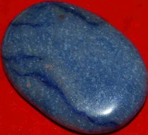 Blue Quartz Soap-Shaped Palm Stone #13