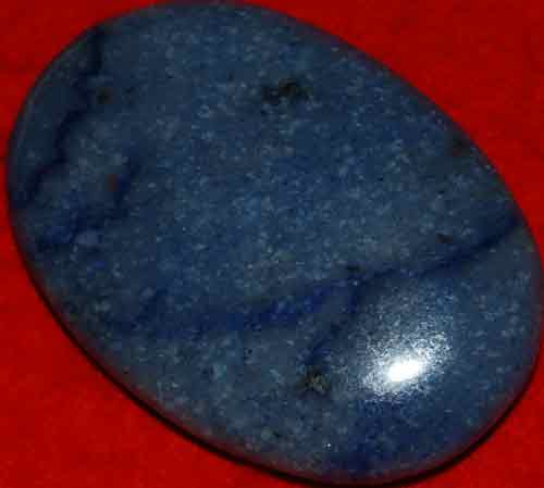 Blue Quartz Soap-Shaped Palm Stone #14
