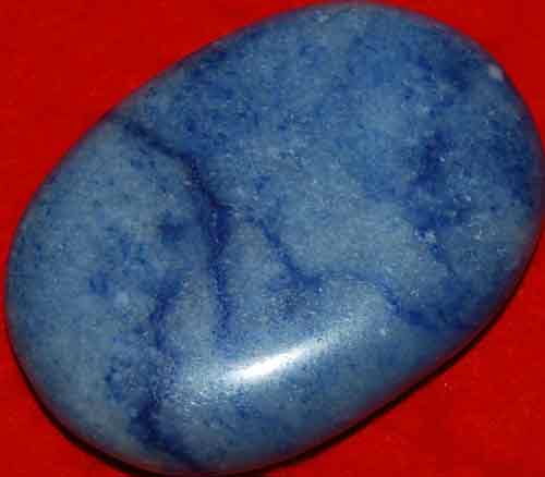 Blue Quartz Soap-Shaped Palm Stone #2