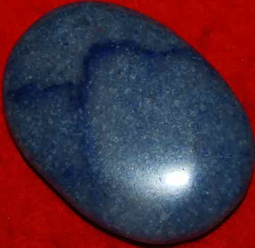 Blue Quartz Soap-Shaped Palm Stone #4
