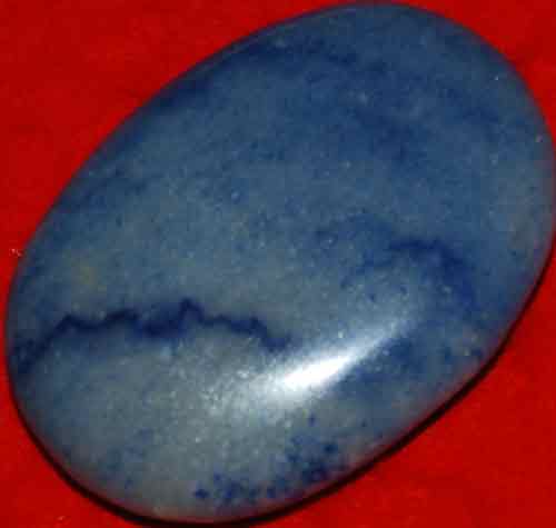 Blue Quartz Soap-Shaped Palm Stone #5