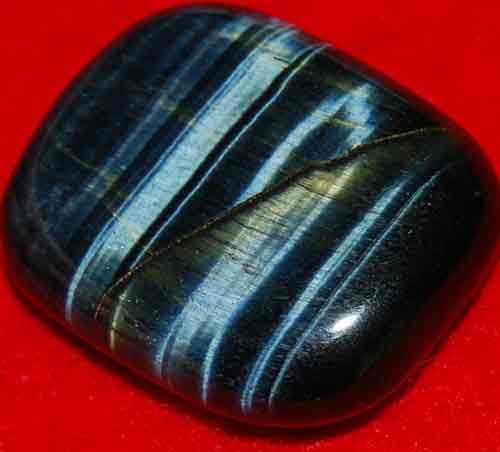 Blue Tiger Eye (Hawk Eye) Palm Stone #15