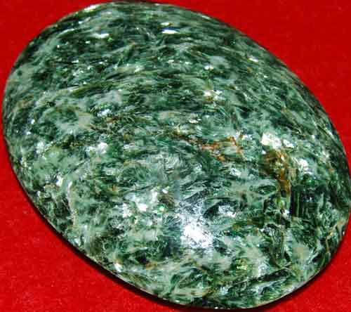 Fuchsite with Green Mica Soap-Shaped Palm Stone #11