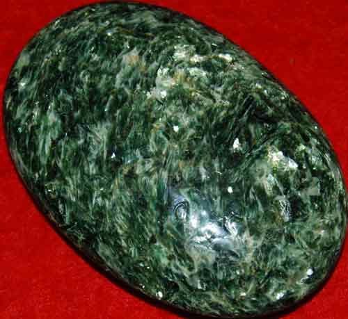 Fuchsite with Green Mica Soap-Shaped Palm Stone #13