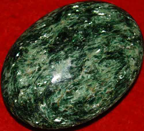 Fuchsite with Green Mica Soap-Shaped Palm Stone #7