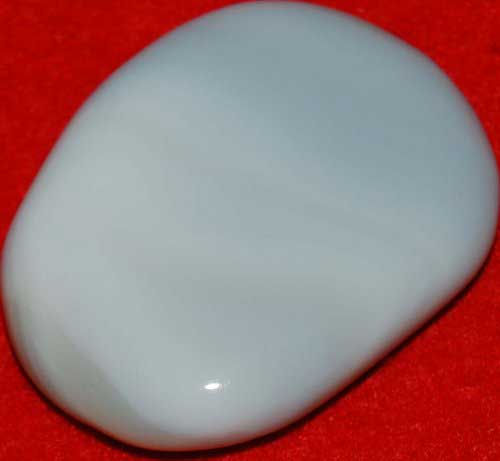 Gray Banded Agate Palm Stone #7