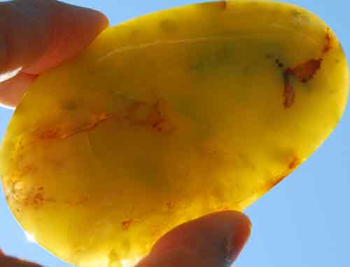 Gemmy Green Opal Palm Stone #13