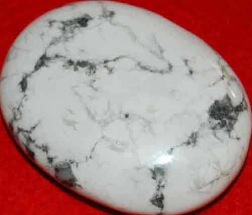 Howlite Soap-Shaped Palm Stone #12