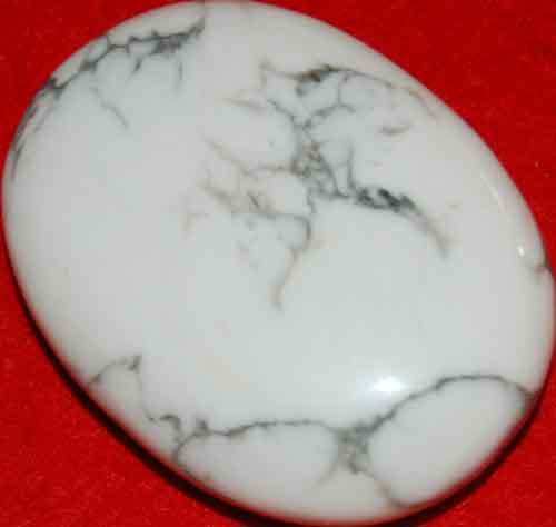 Howlite Soap-Shaped Palm Stone #13