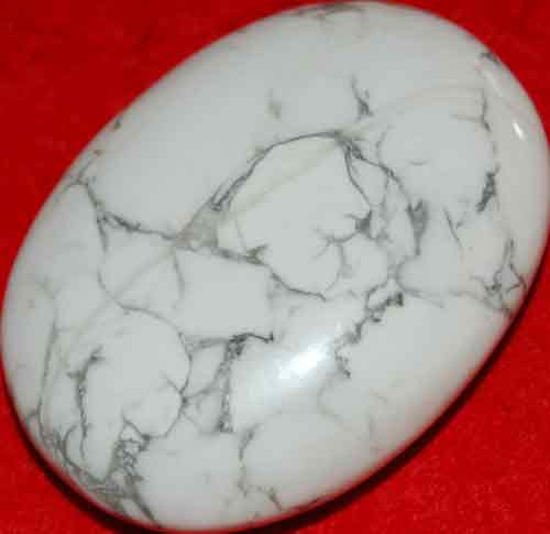 Howlite Soap-Shaped Palm Stone #14