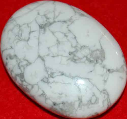 Howlite Soap-Shaped Palm Stone #17