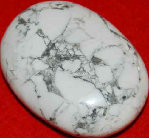 Howlite Soap-Shaped Palm Stone #18
