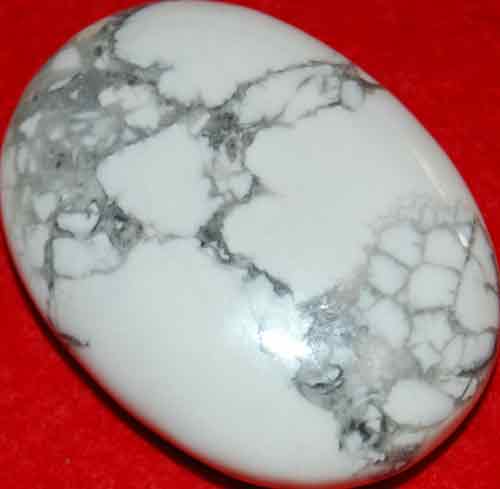 Howlite Soap-Shaped Palm Stone #19