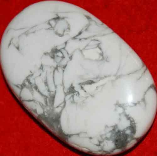Howlite Soap-Shaped Palm Stone #1
