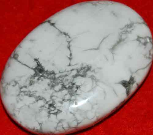 Howlite Soap-Shaped Palm Stone #3