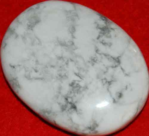 Howlite Soap-Shaped Palm Stone #5