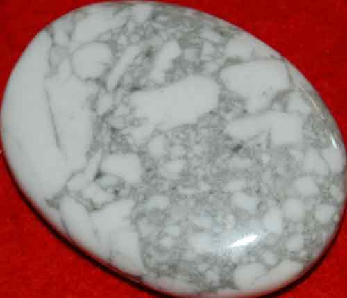 Howlite Soap-Shaped Palm Stone #6