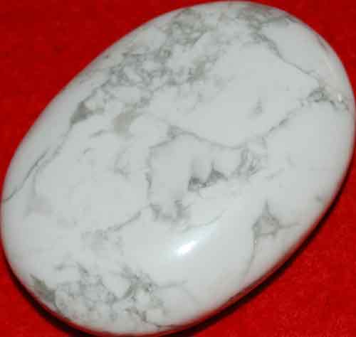 Howlite Soap-Shaped Palm Stone #8