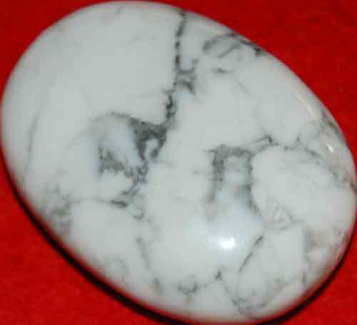 Howlite Soap-Shaped Palm Stone #9