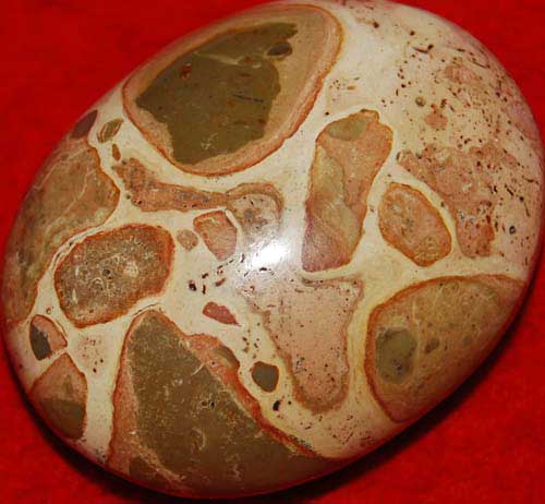 Leopardskin Rhyolite/Jasper Soap-Shaped Palm Stone #3